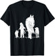 Girl with Horse and Dog T-Shirt - T-Shirt | Black