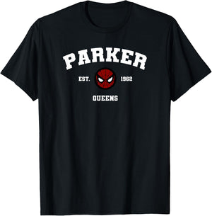 Marvel Spider-Man Parker Collegiate T-Shirt - T-Shirt | Black