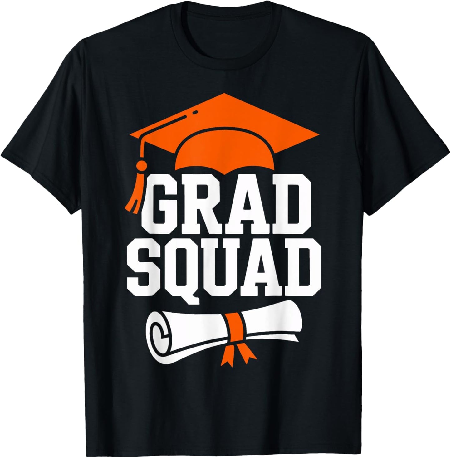 Grad Squad Senior Graduation 2024 Academic Finish T-Shirt - T-Shirt | Black