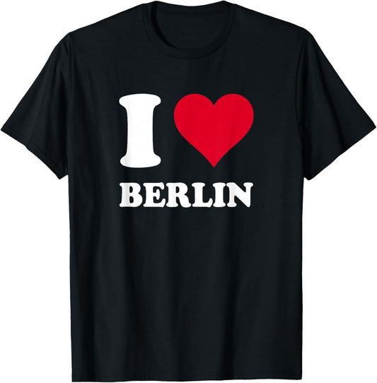 Rotes Herz Ich Liebe Berlin T-Shirt - T-Shirt | Black