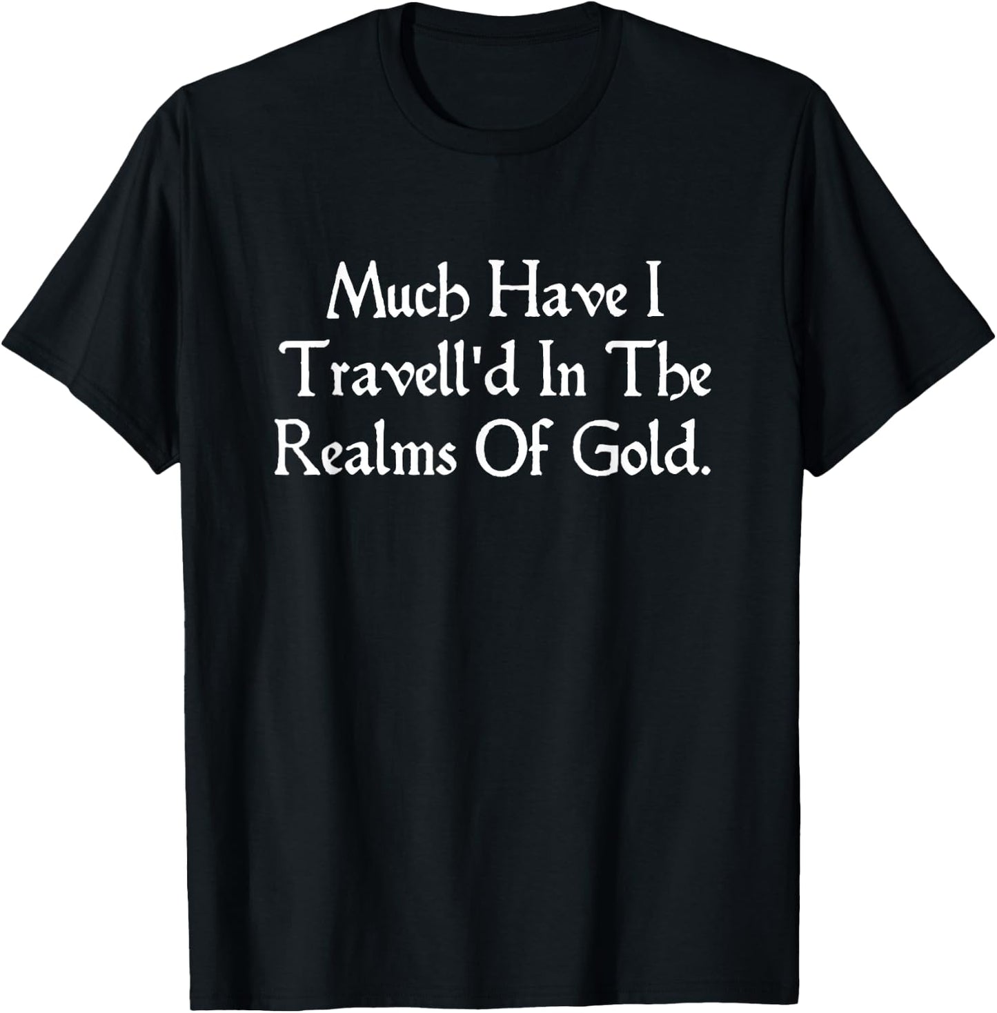 Realms Of Gold Sonnet English Romantic Poet John Keats T-Shirt - T-Shirt | Black