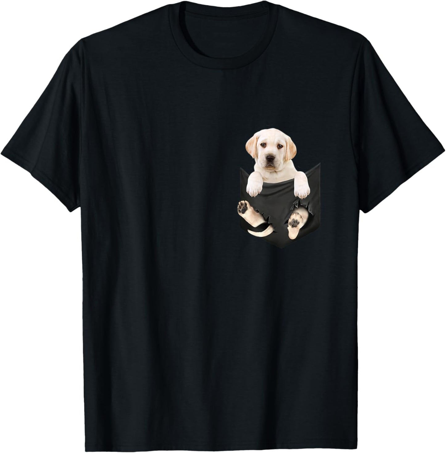 Dog Lovers Gifts White Labrador in a Bag Women Girls Kids T-Shirt - T-Shirt | Black