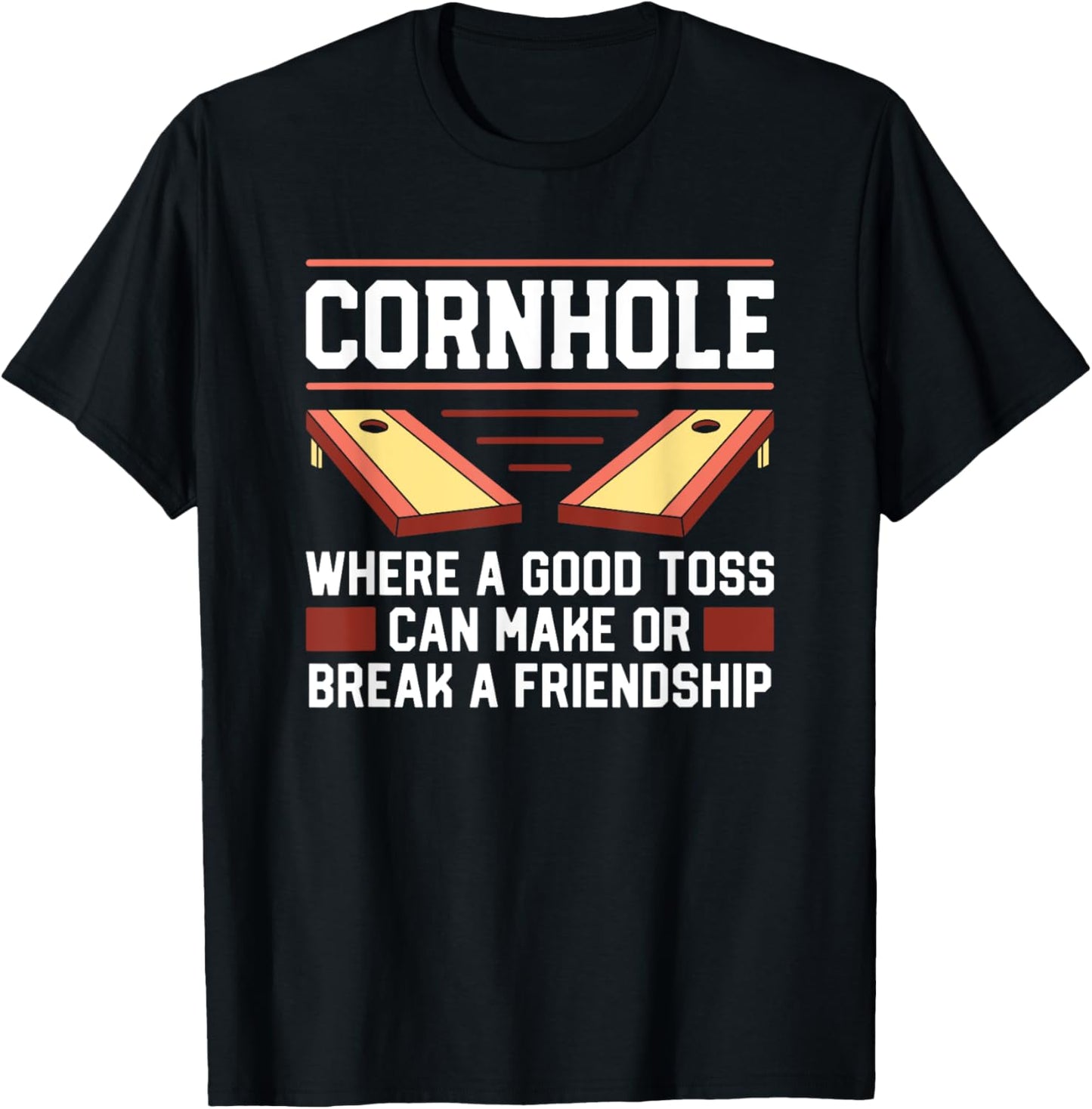 Cornhole Player Toss Game Cornhole Good Toss Funny Cornhole T-Shirt - T-Shirt | Black