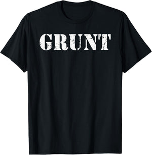GRUNT - Naval Land Force Infantryman Army Slang US Jargon T-Shirt - T-Shirt | Black