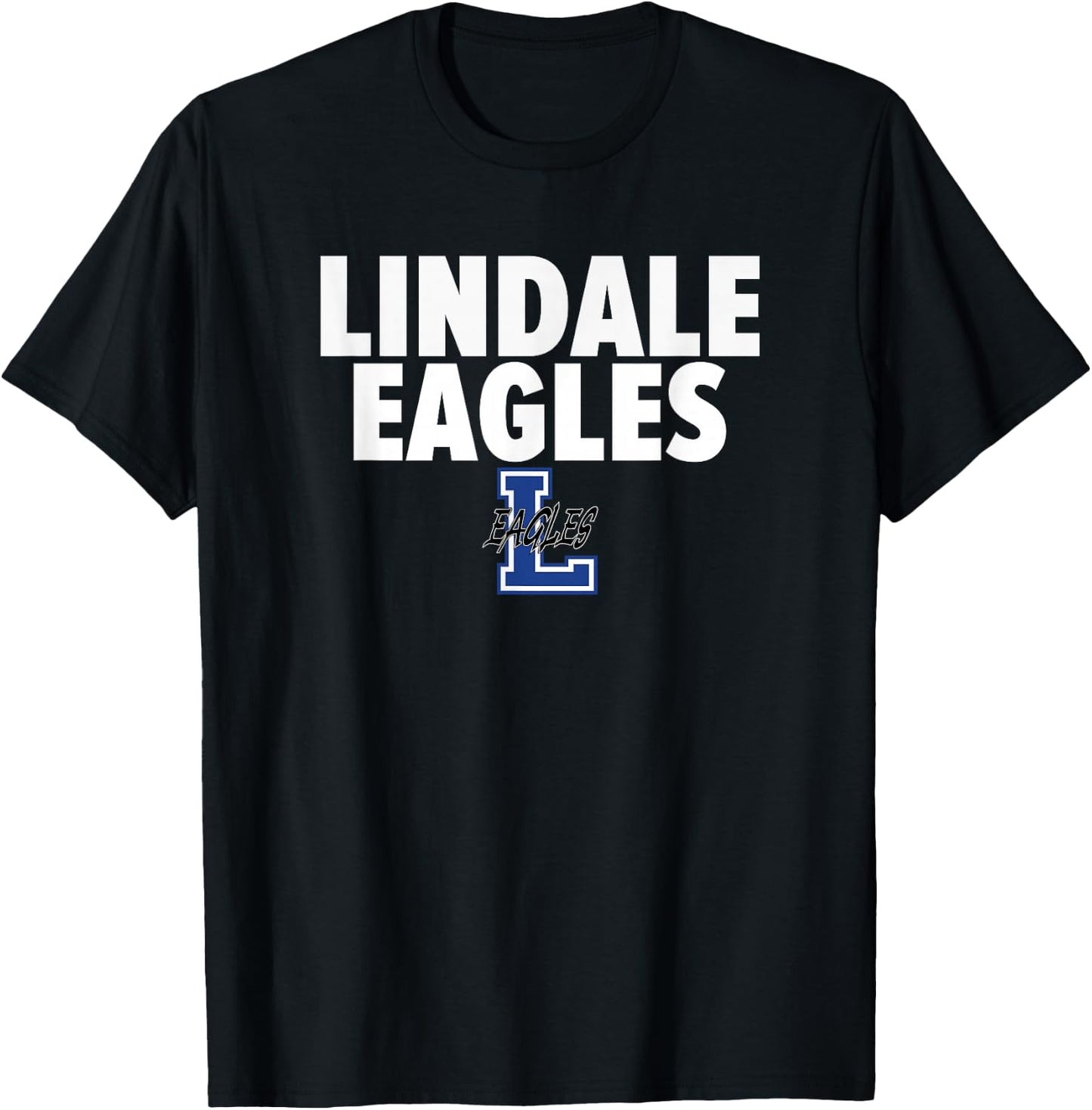 Lindale Eagles Logo Bold HS T-Shirt - T-Shirt | Black