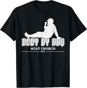 Body By Bbq Funny Barbecue Grill Meat Lover Men Women Kids T-Shirt - T-Shirt | Black