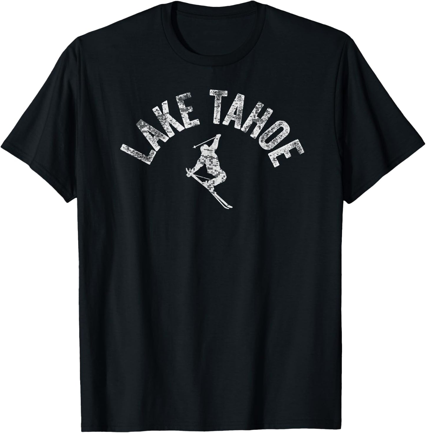 Ski Lake Tahoe CA Alpine Ski Vintage Ski Tahoe CA Pro Skiing T-Shirt - T-Shirt | Black