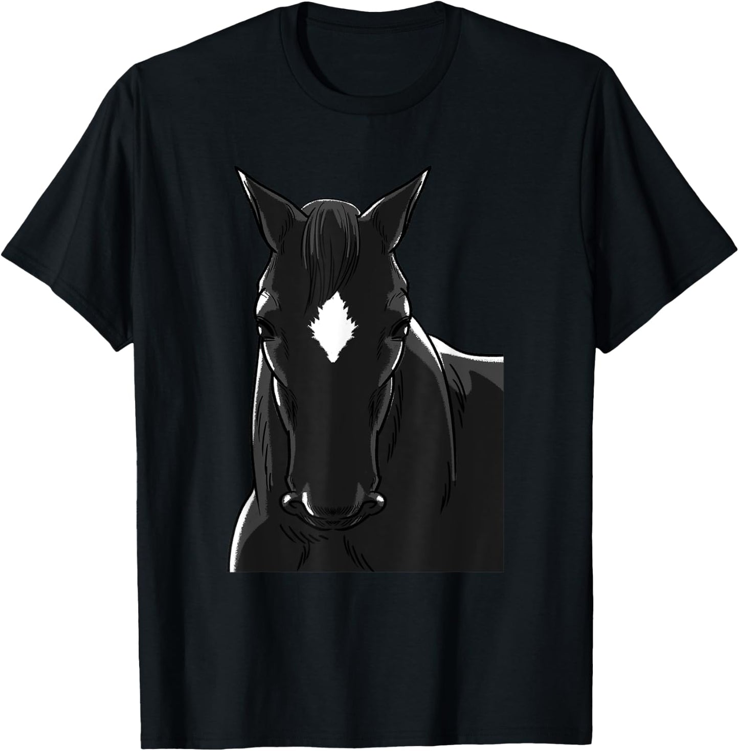 Black Stallion Horse Colt Horseback Riding Owner Gift T-Shirt - T-Shirt | Black