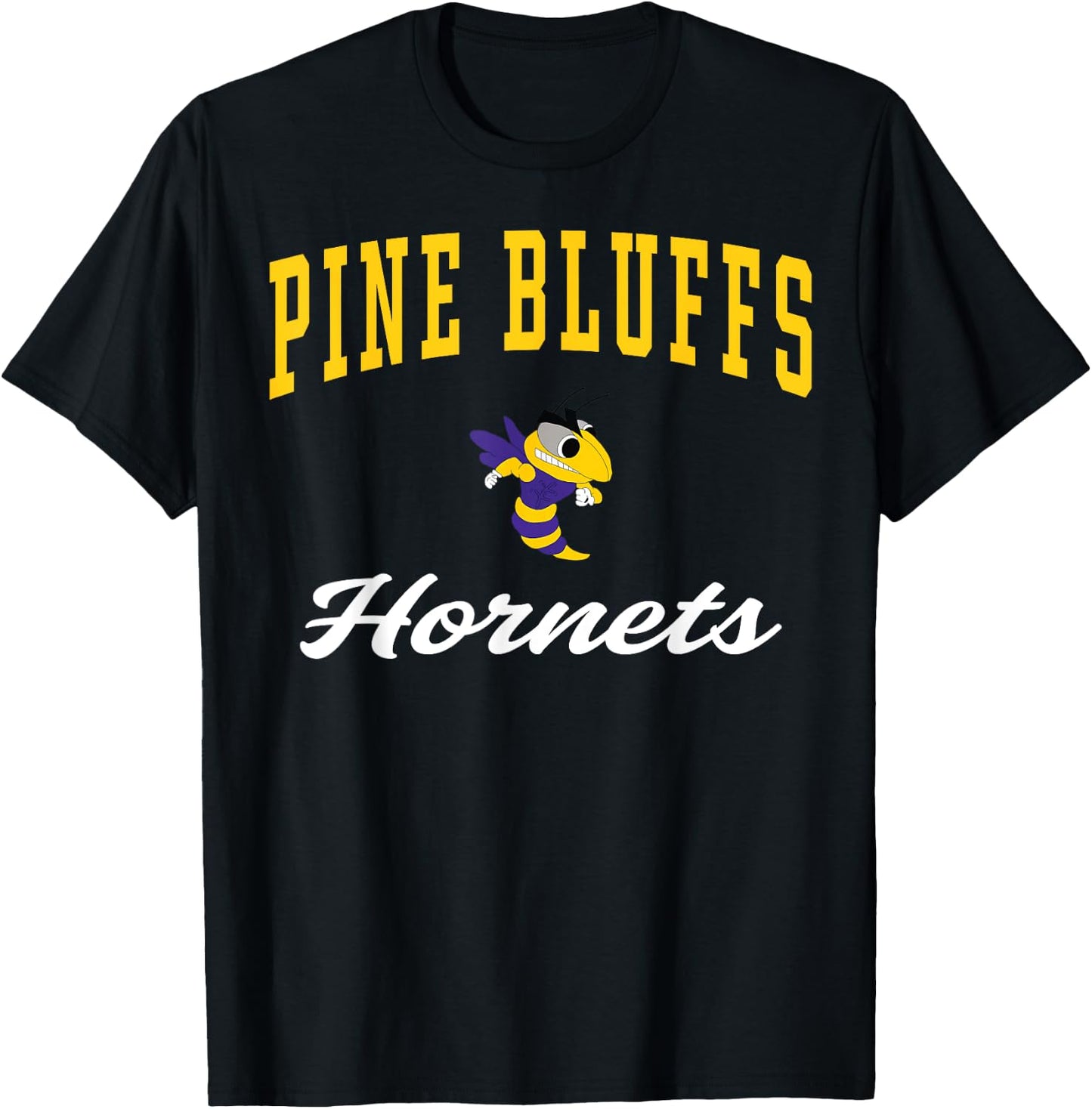 Pine Bluffs High School Hornets C3 T-Shirt - T-Shirt | Black