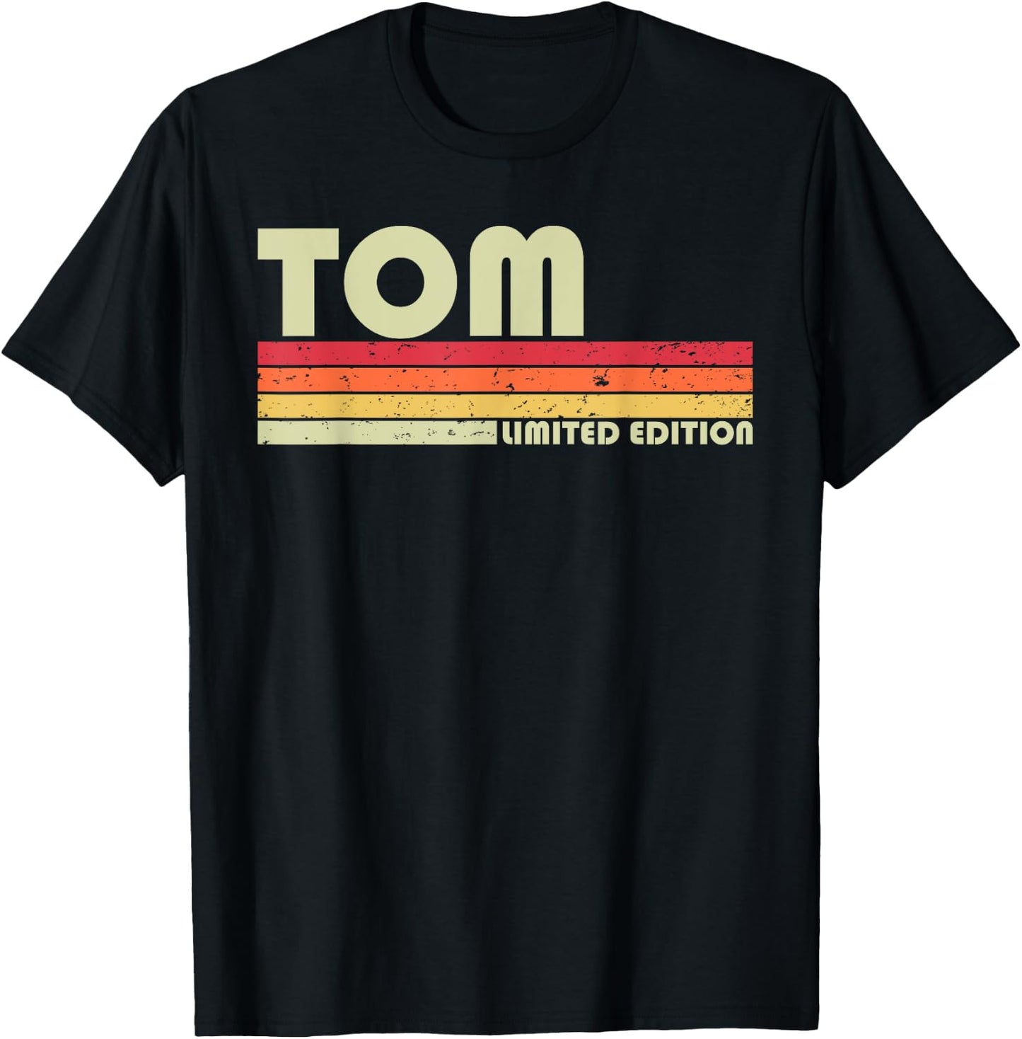 TOM Gift Name Personalized Funny Retro Vintage Birthday T-Shirt - T-Shirt | Black