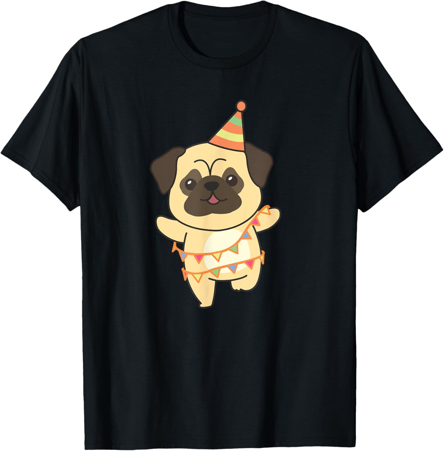 Birthday Pug For Children A Birthday Pug T-Shirt - T-Shirt | Black