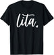Lita Abuelita Cute Heart Abuela Spanish Grandma T-Shirt - T-Shirt | Black