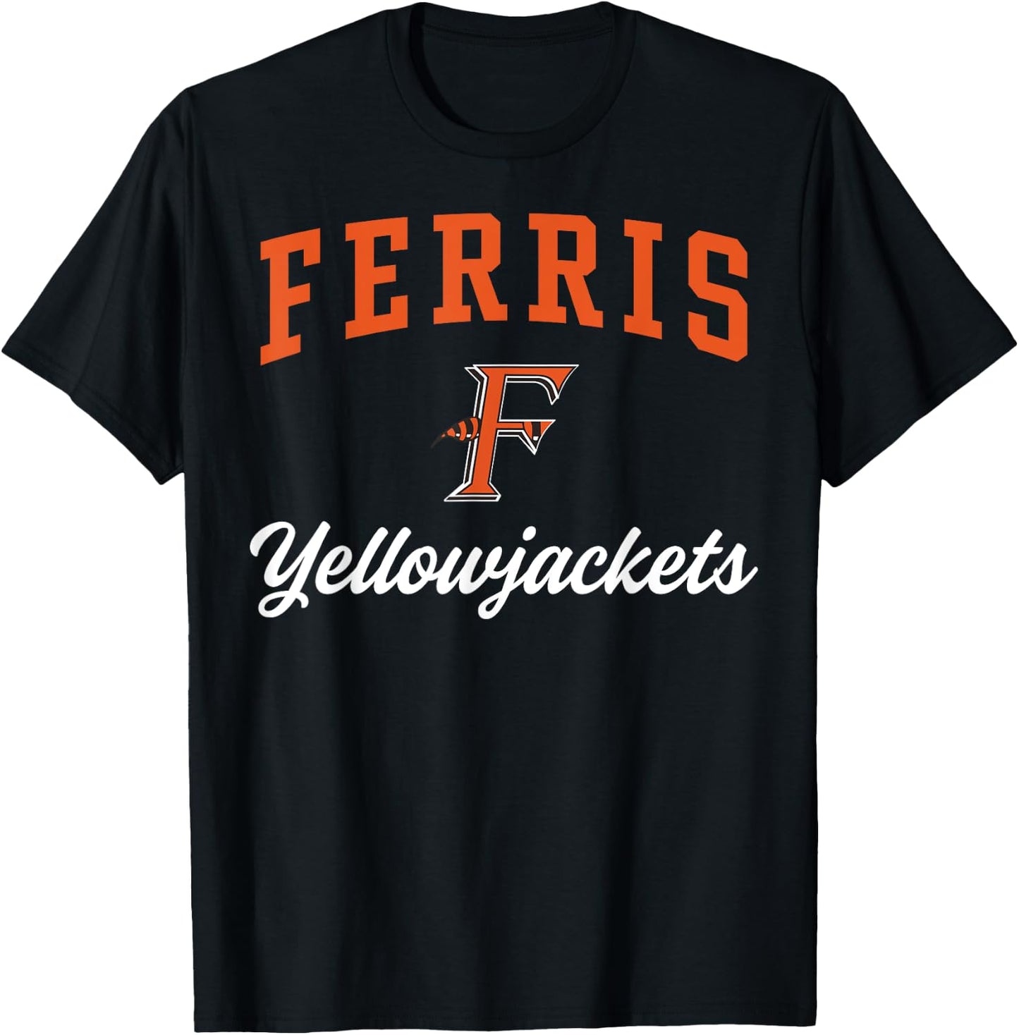 Ferris High School Yellowjackets C3 T-Shirt - T-Shirt | Black