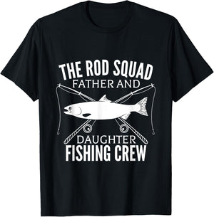 Dad Daughter Fishing Lover Fishing Birthday Gift Fisherman T-Shirt - T-Shirt | Black