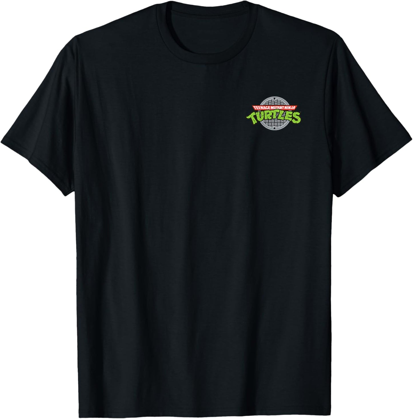 Teenage Mutant Ninja Turtles Sewer Retro Classic Pocket Logo T-Shirt - T-Shirt | Black