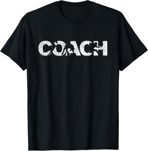 Football Coach Football Team Coach Retro T-Shirt - T-Shirt | Black
