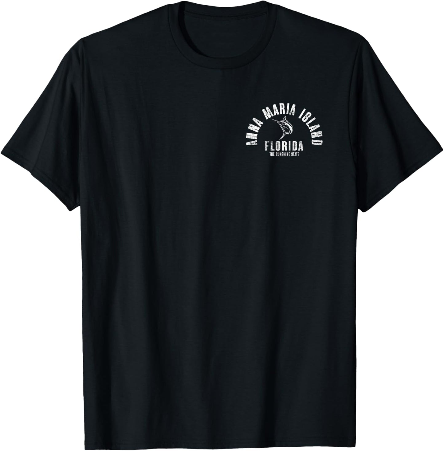 Anna Maria Island Florida Beach FL Retro Beach Front & Back T-Shirt - T-Shirt | Black