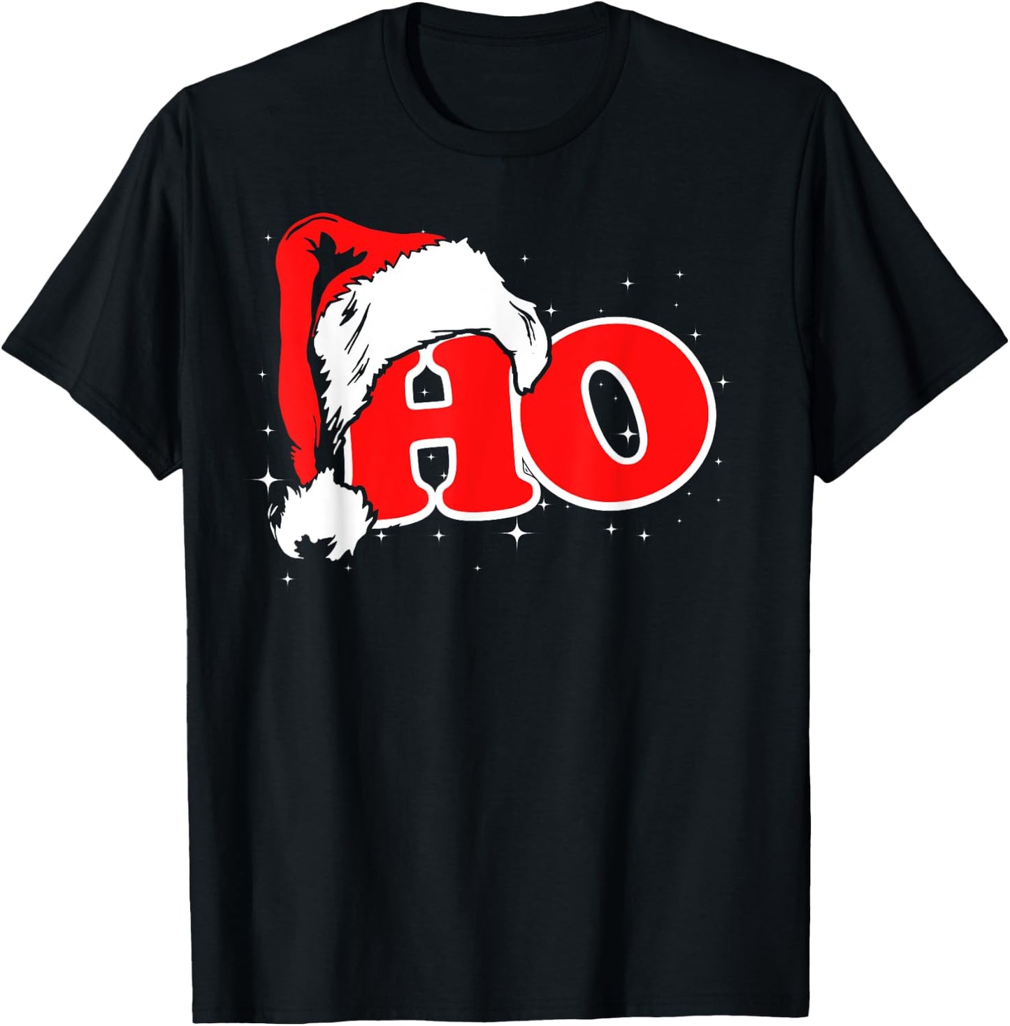 Funny, Retro, Ho, Christmas, Santa Where My Hos At, Group T-Shirt - T-Shirt | Black