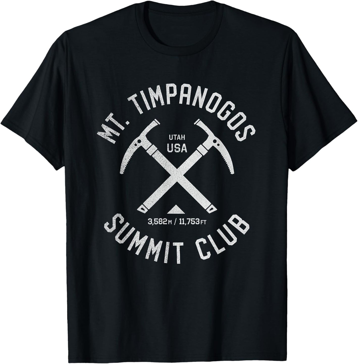 Mount Timpanogos Summit Club | I climbed Mount Timpanogos T-Shirt - T-Shirt | Black
