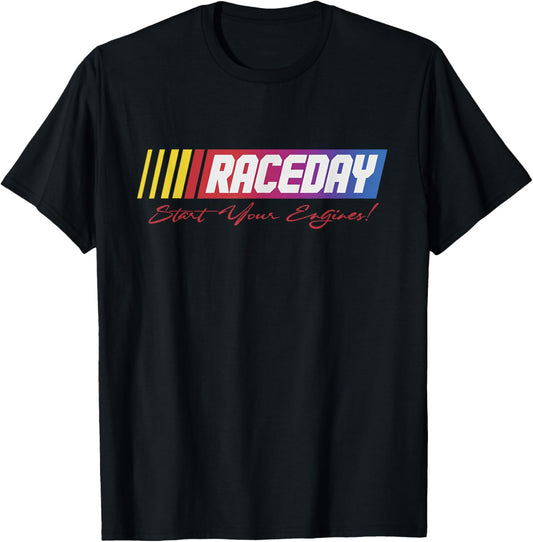 Raceday Start your Engines | If You Ain't First You're Last T-Shirt - T-Shirt | Black