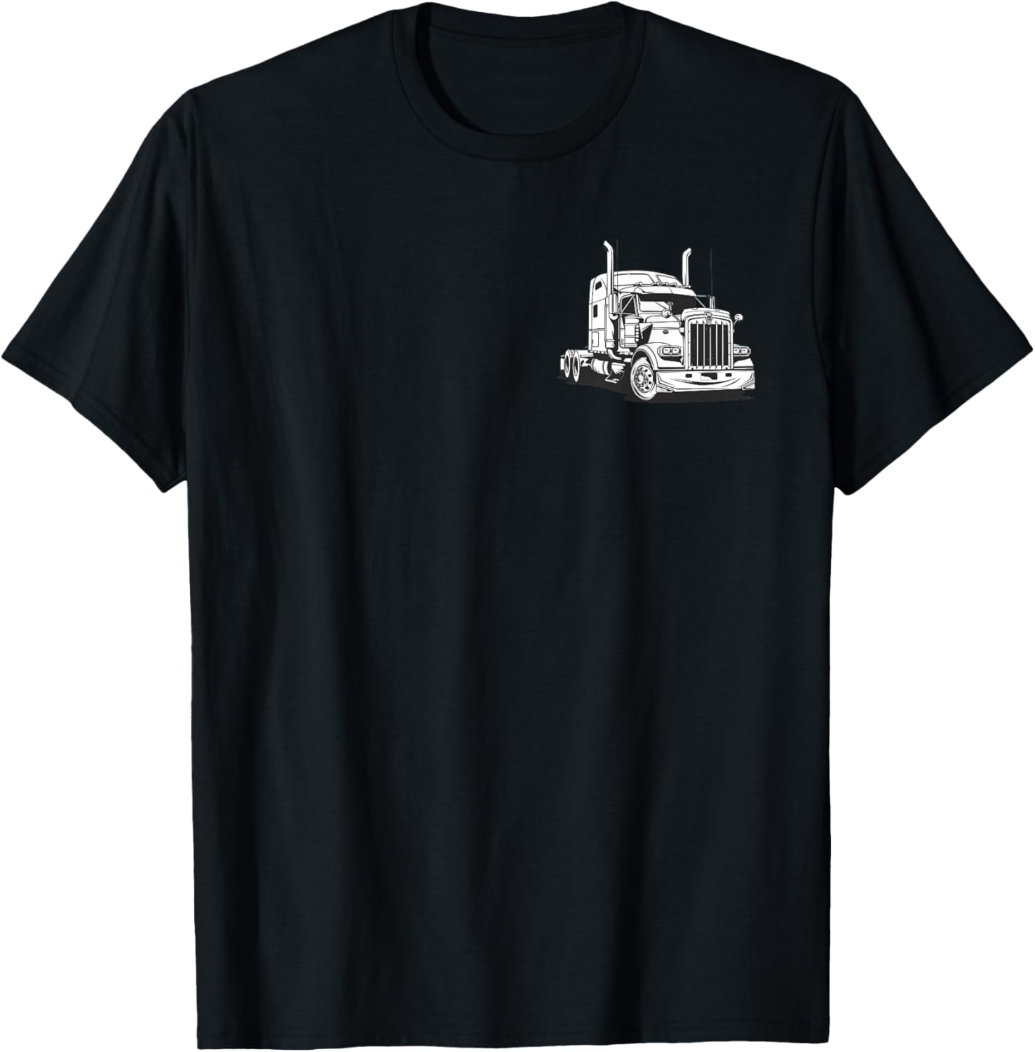 Semi Truck Driver T-Shirt - T-Shirt | Black