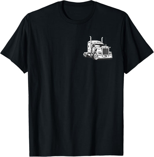 Semi Truck Driver T-Shirt - T-Shirt | Black