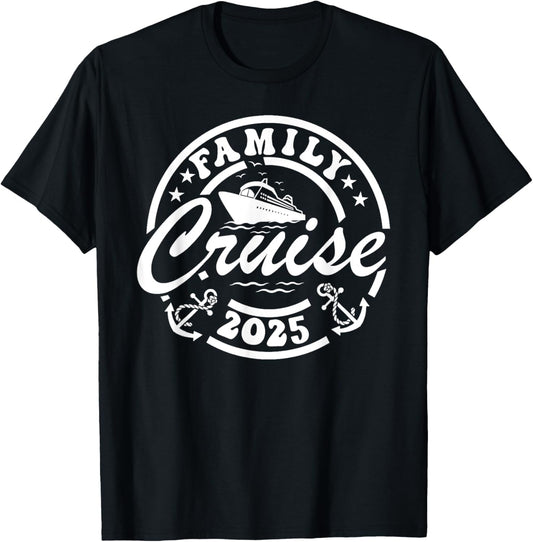 Family Cruise 2025 Summer Vacation Trip Matching Men Women T-Shirt - T-Shirt | Black