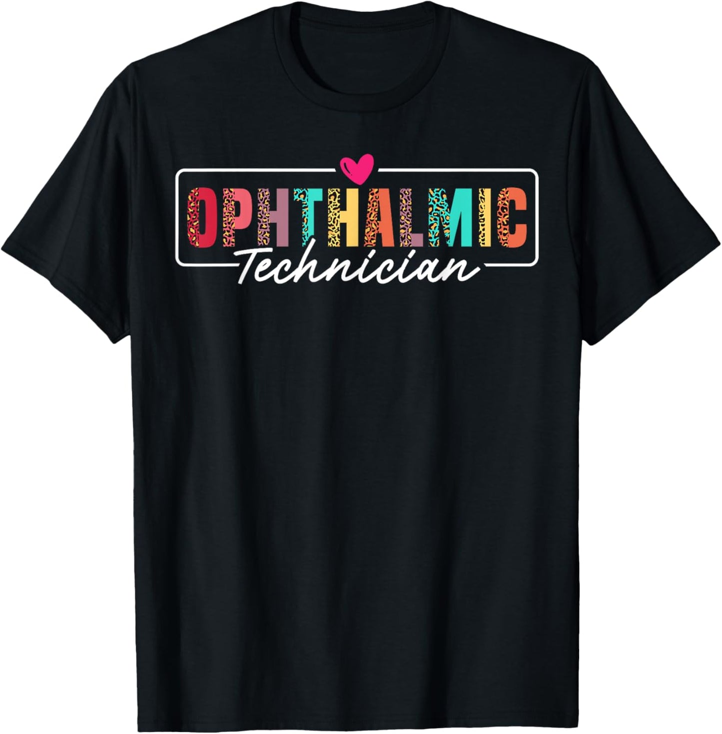 Ophthalmic Technician Leopard Ophthalmic Tech T-Shirt - T-Shirt | Black