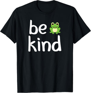 Cute, be Kind, Frog, Inspirational, for Family T-Shirt - T-Shirt | Black