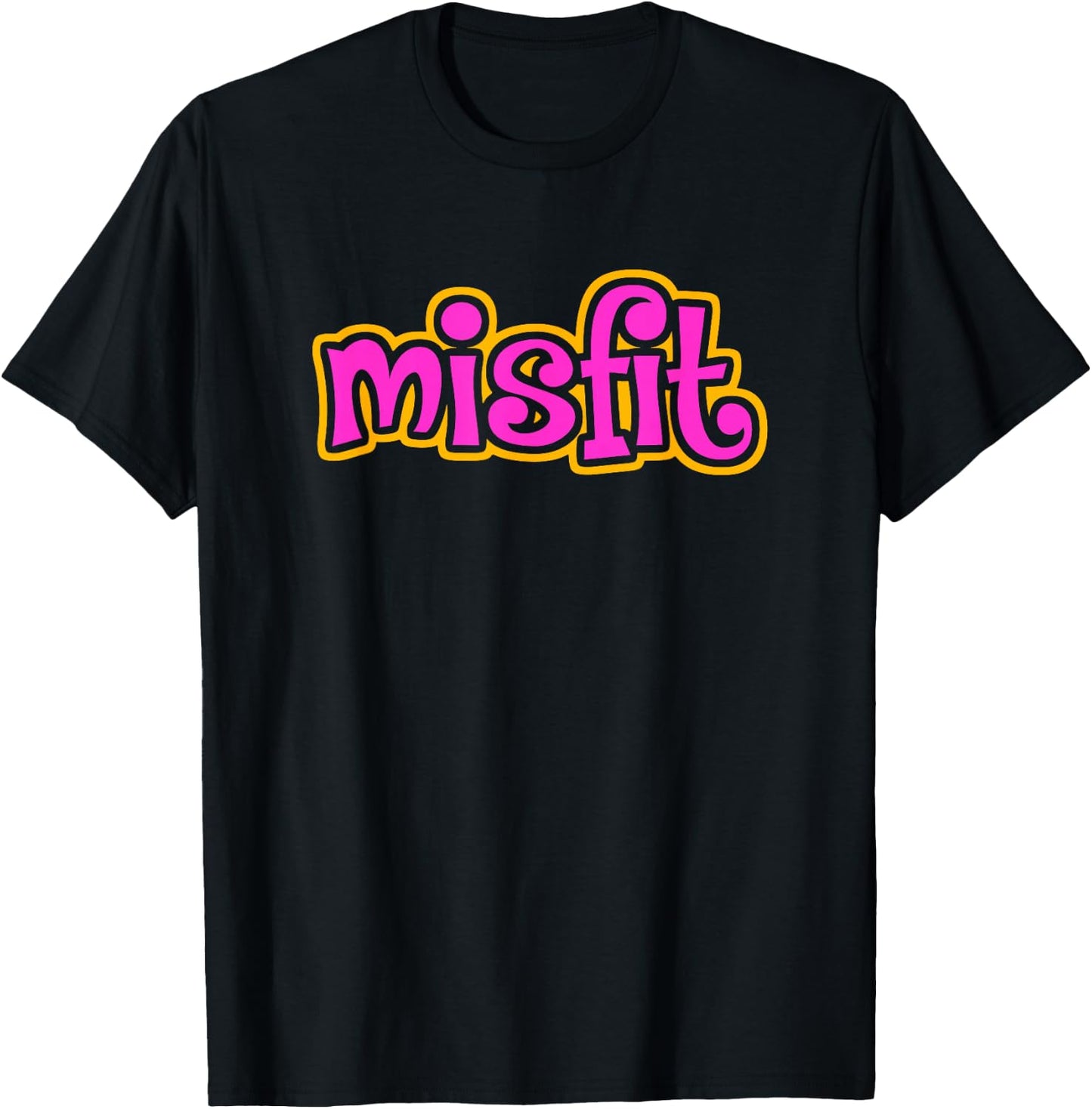 The Summer of Sugar Misfit Letter Print - Women's Adults Black Small Classic Fit Short Sleeve Summer Exercise and Fitness Casual T-Shirt - T-Shirt | Black