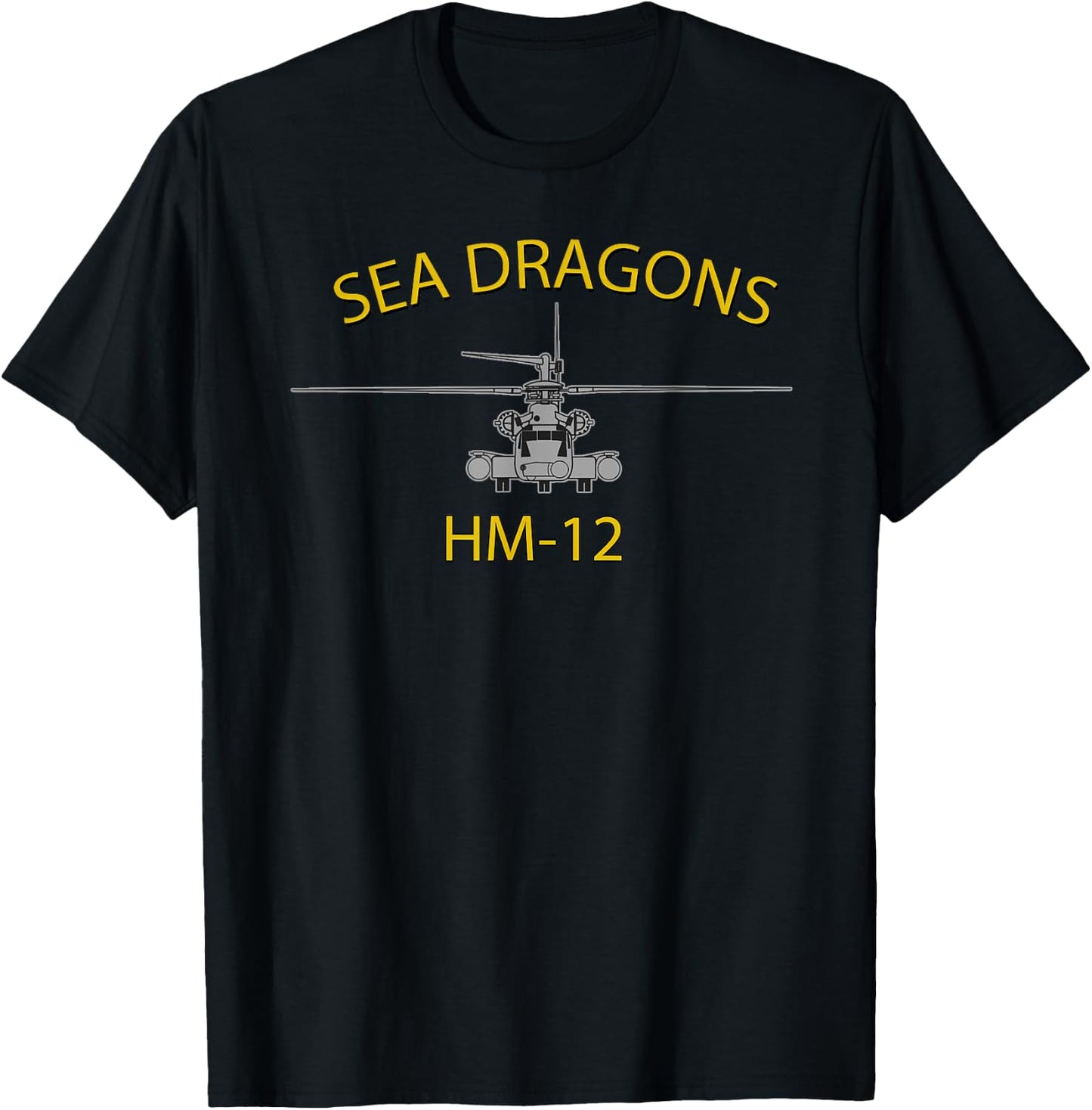HM-12 Sea Dragons MH-53 Helicopter Squadron T-Shirt - T-Shirt | Black