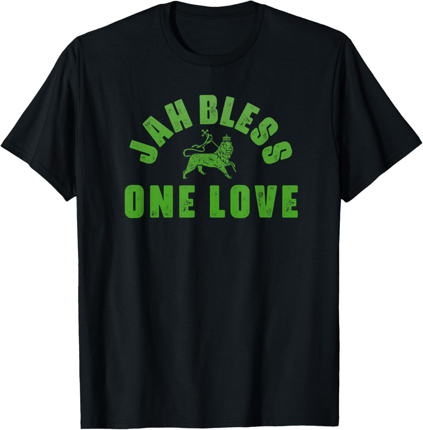 JAH BLESS 80s Roots Reggae Music Judah Lion Shirt T-Shirt - T-Shirt | Black