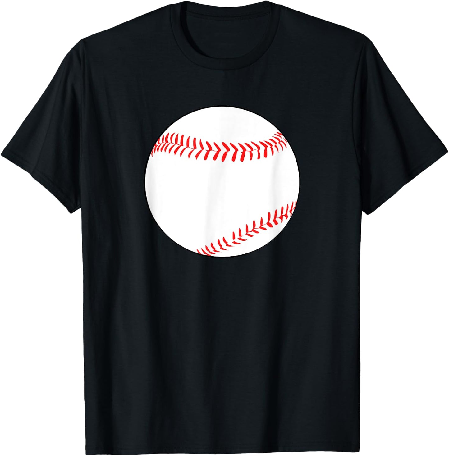 Shirt With Baseball On it T-Shirt - T-Shirt | Black