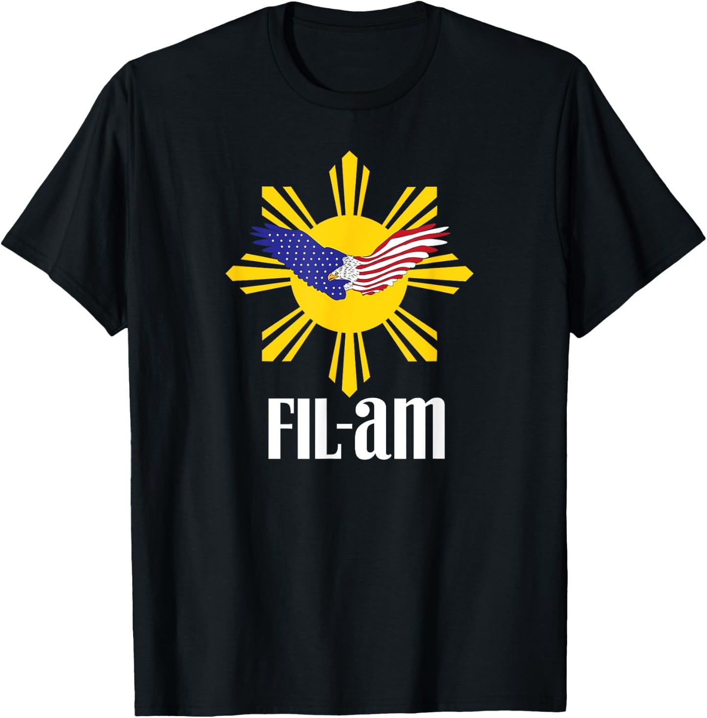 Fil-Am patriotic Wear for Filipino Americans who have pride Women Men T-Shirt - T-Shirt | Black