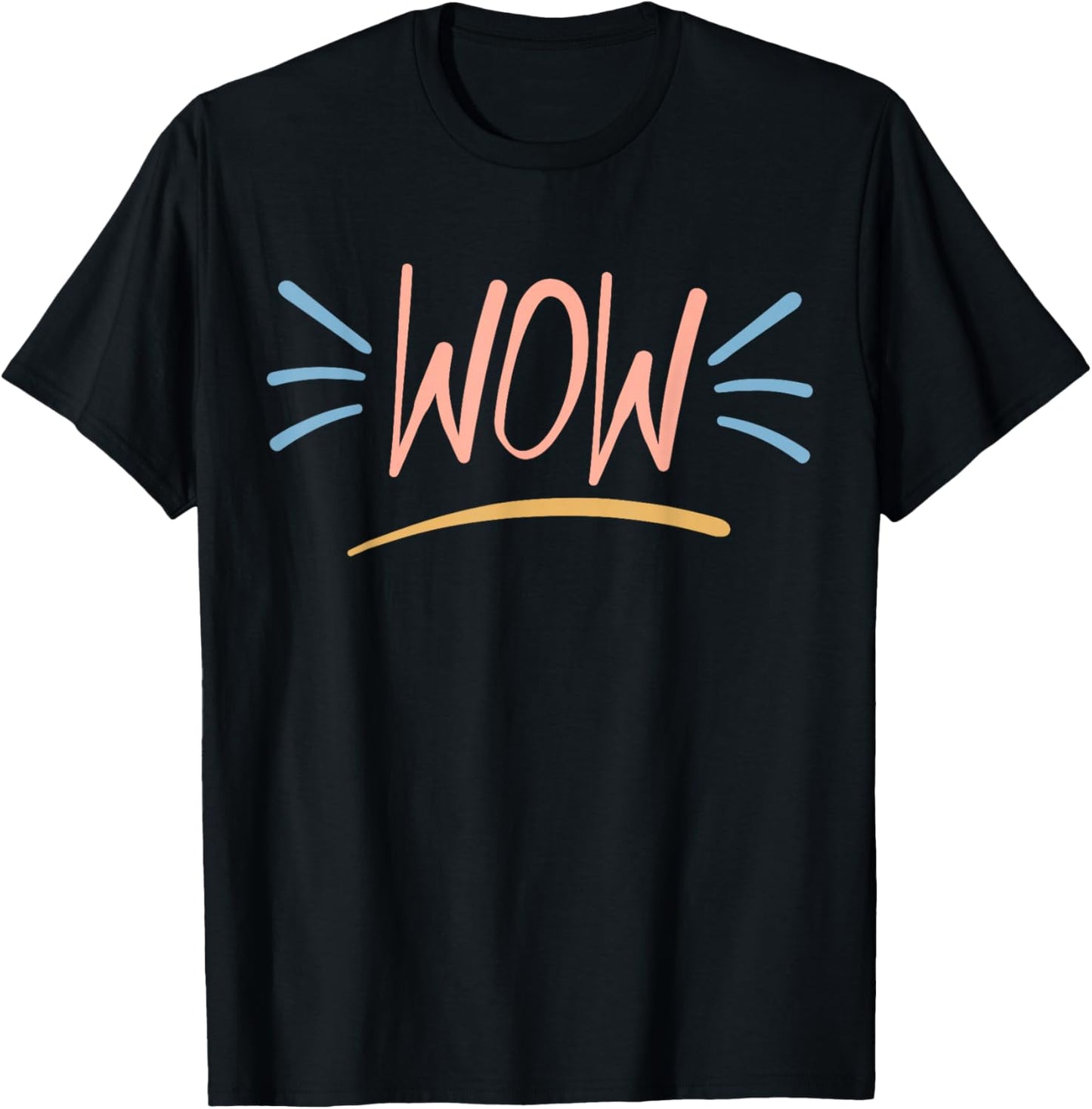 Great Family Designs Wow Boom! -Kids Cartoon Black Small T-Shirt - T-Shirt | Black