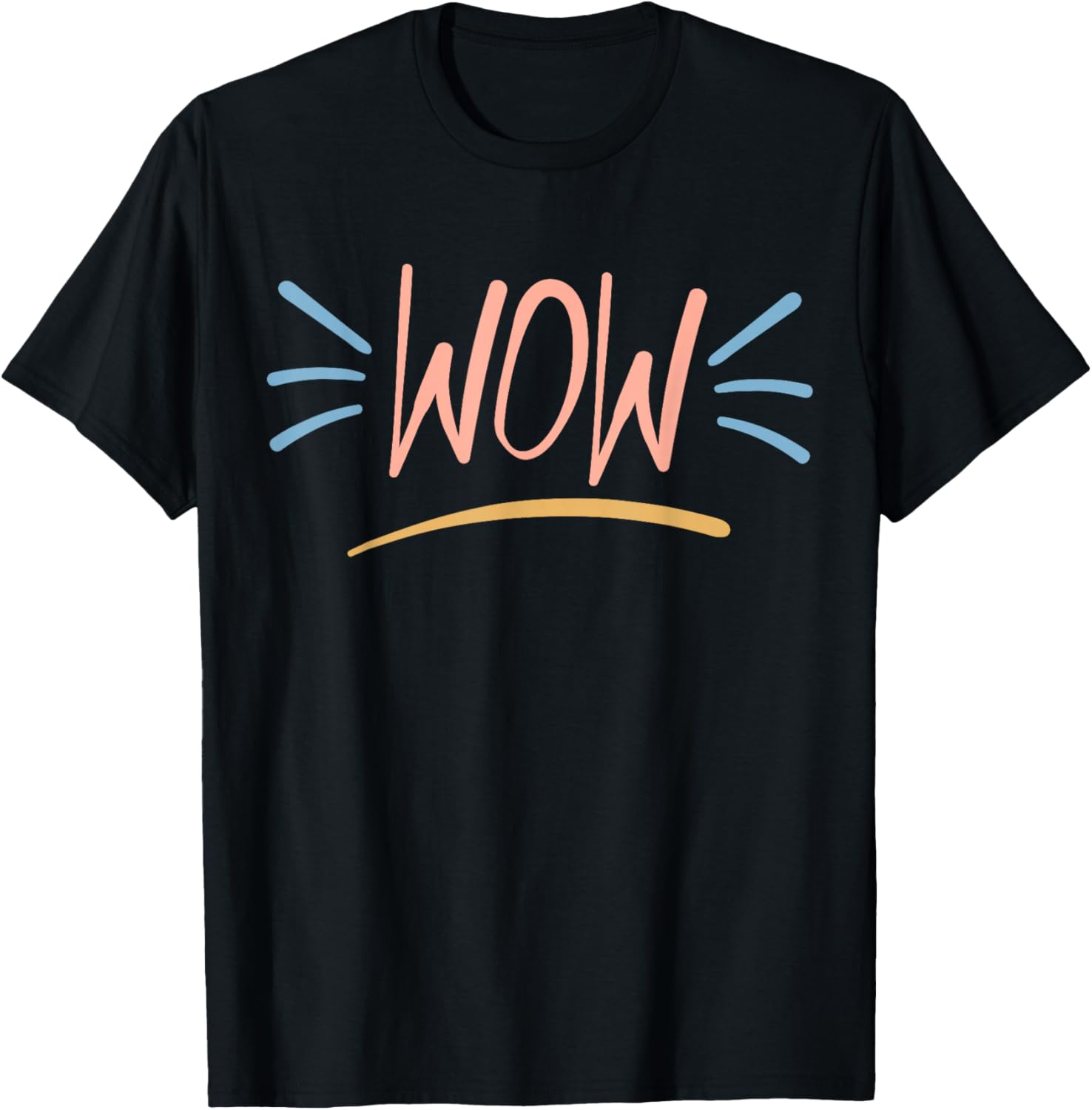 Great Family Designs Wow Boom! -Kids Cartoon Black Small T-Shirt - T-Shirt | Black