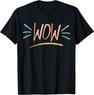 Great Family Designs Wow Boom! -Kids Cartoon Black Small T-Shirt - T-Shirt | Black
