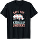 Save The Chubby Unicorns Animal Rights Funny Rhino T-Shirt - T-Shirt | Black