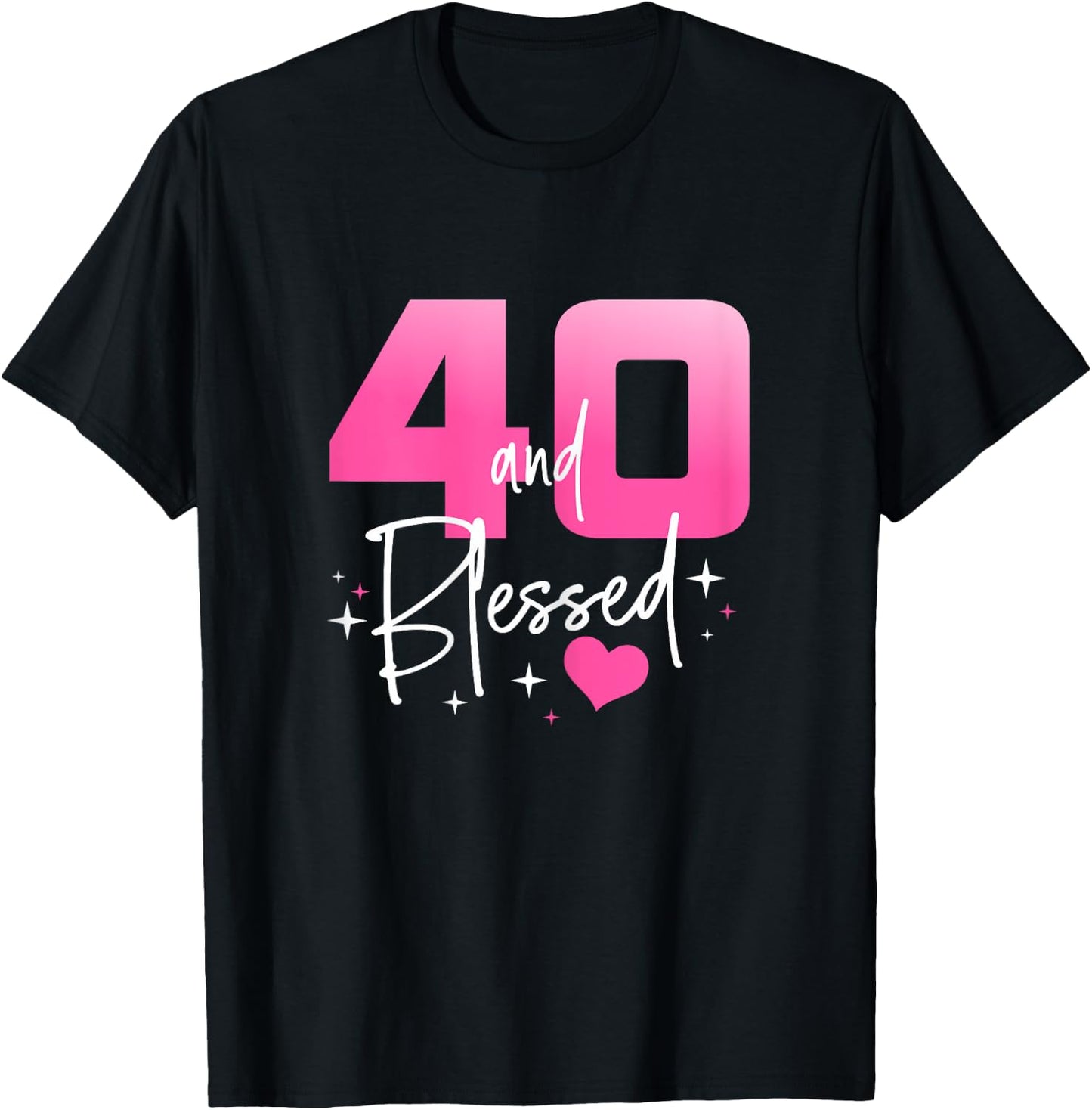 40 and Blessed Chapter 40 Year Old Gifts 40th Birthday Party T-Shirt - T-Shirt | Black