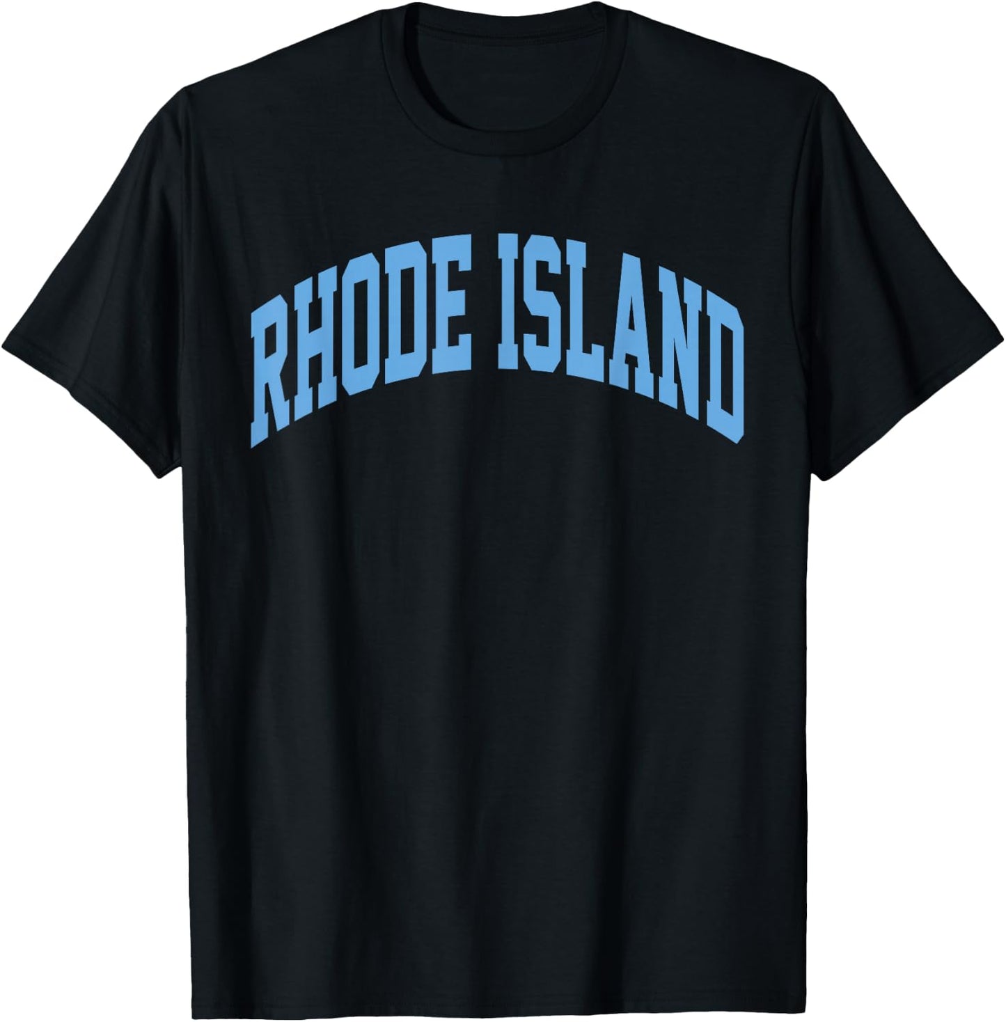 Retro Rhode Island Souvenir Classic Rhode Island Light Blue T-Shirt - T-Shirt | Black