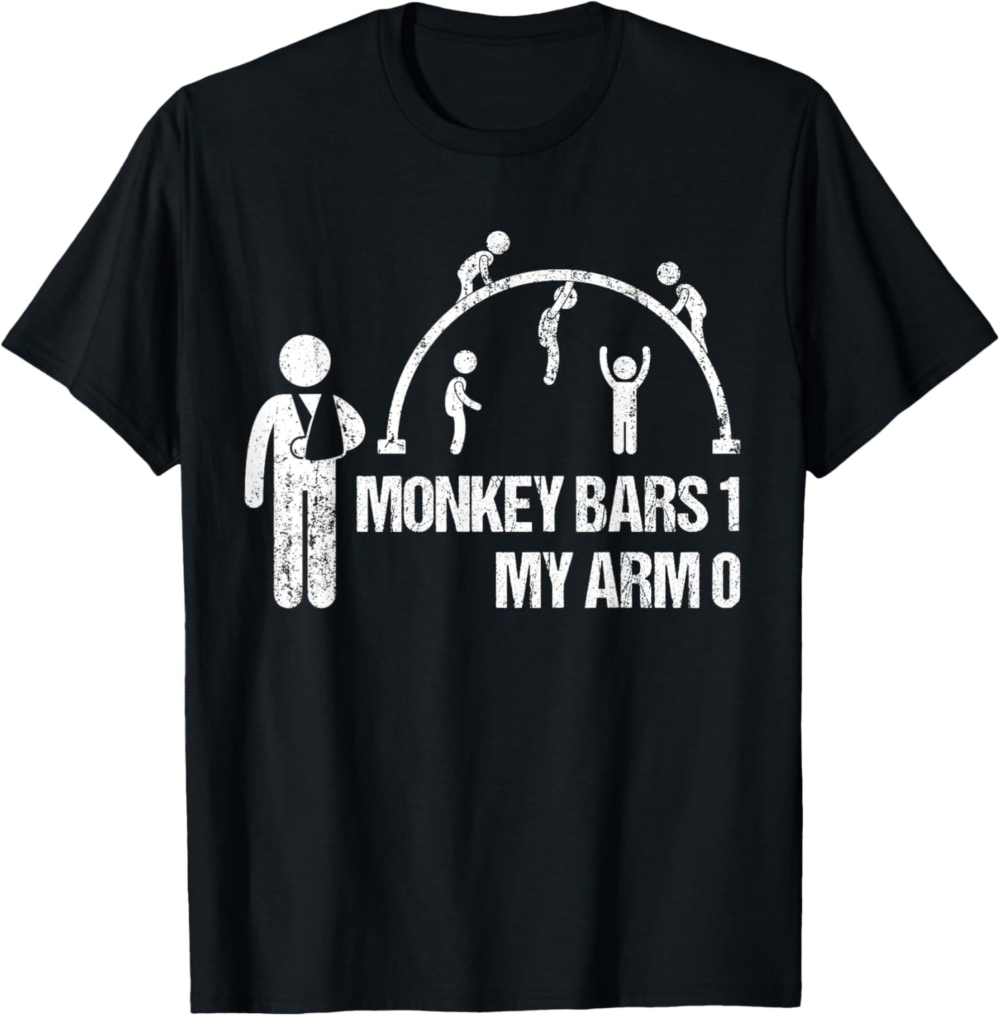Monkey Bars 1 My Arm 0 Funny Broken Arm Story Boys Kids T-Shirt - T-Shirt | Black