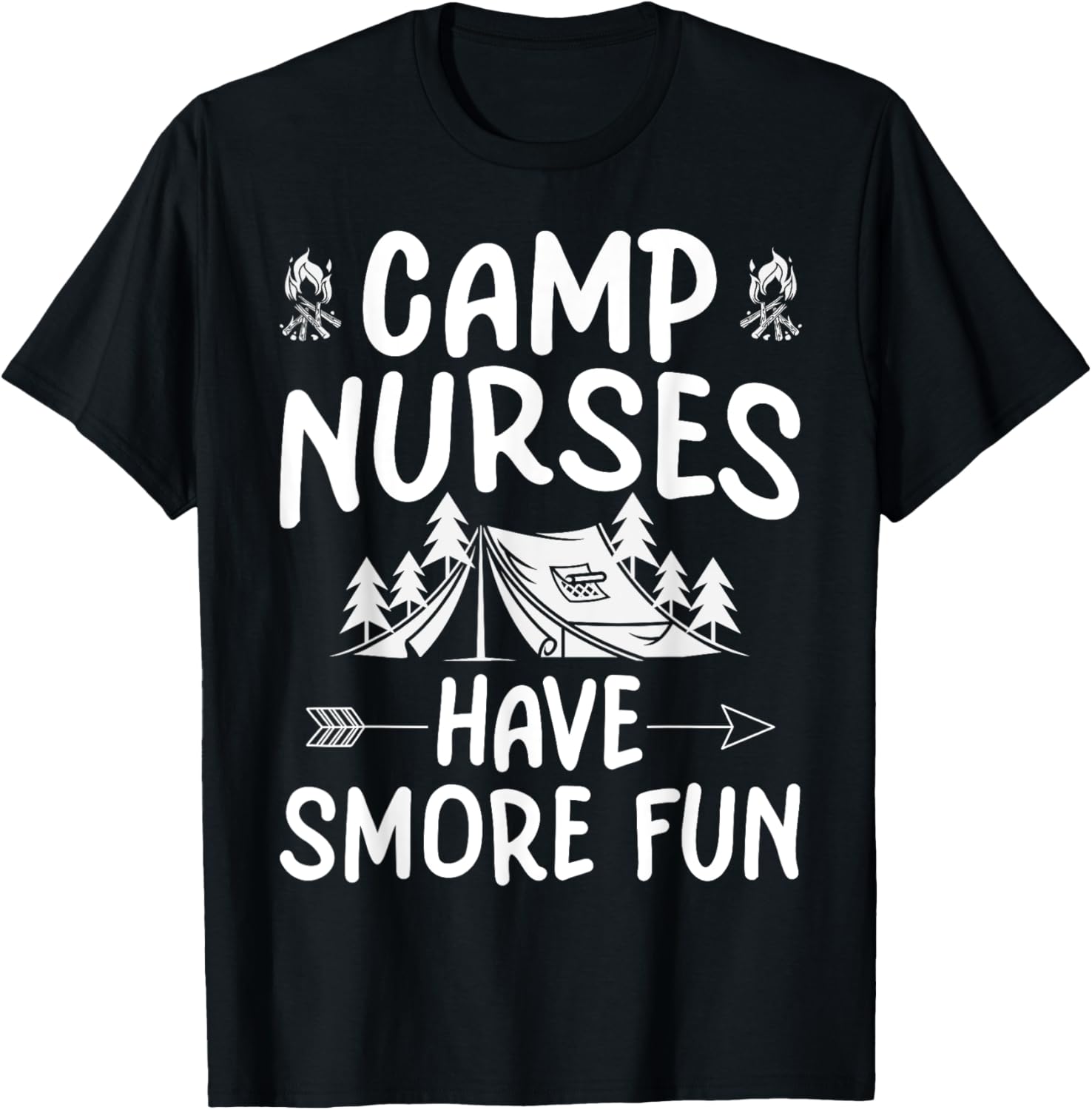 Camp Nurses Have Smore Fun Funny Summer Camp Nursing Men Women Kids T-Shirt - T-Shirt | Black