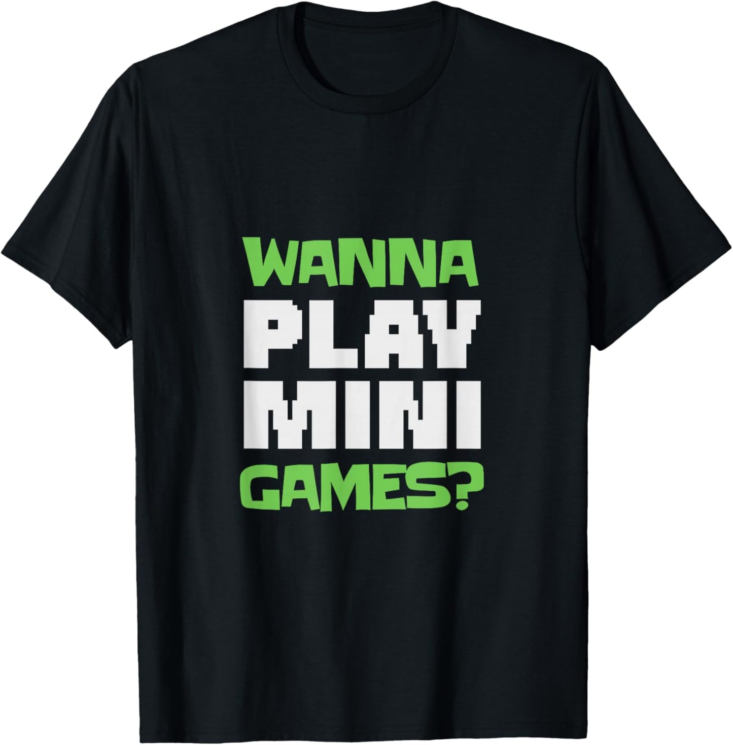 Wanna Play Mini Games? Retro Arcade Gamer Monkey T-Shirt - T-Shirt | Black