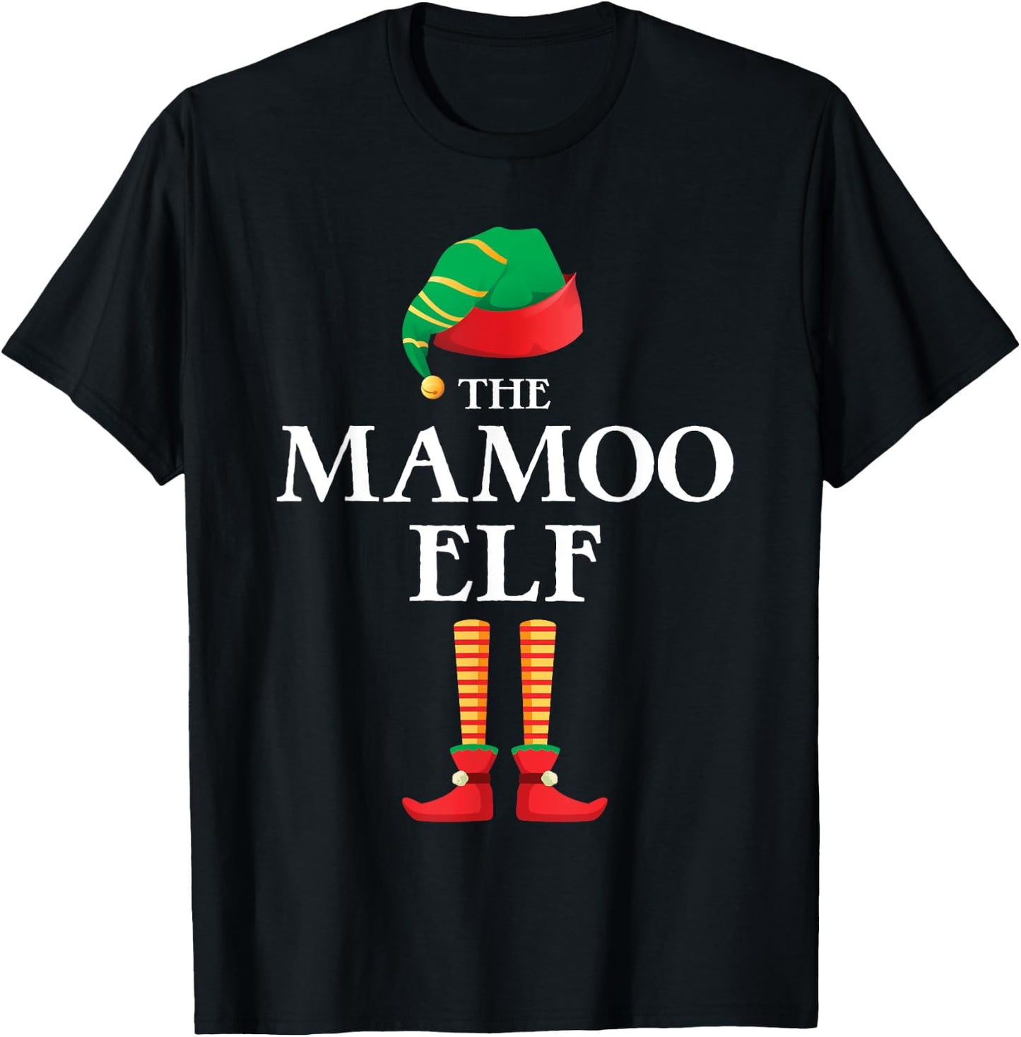 The Mamoo Elf Christmas Matching Family Funny Pajama Pj Xmas T-Shirt - T-Shirt | Black