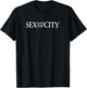 Sex and The City White Text Logo RomCom Y2K TV Show T-Shirt - T-Shirt | Black