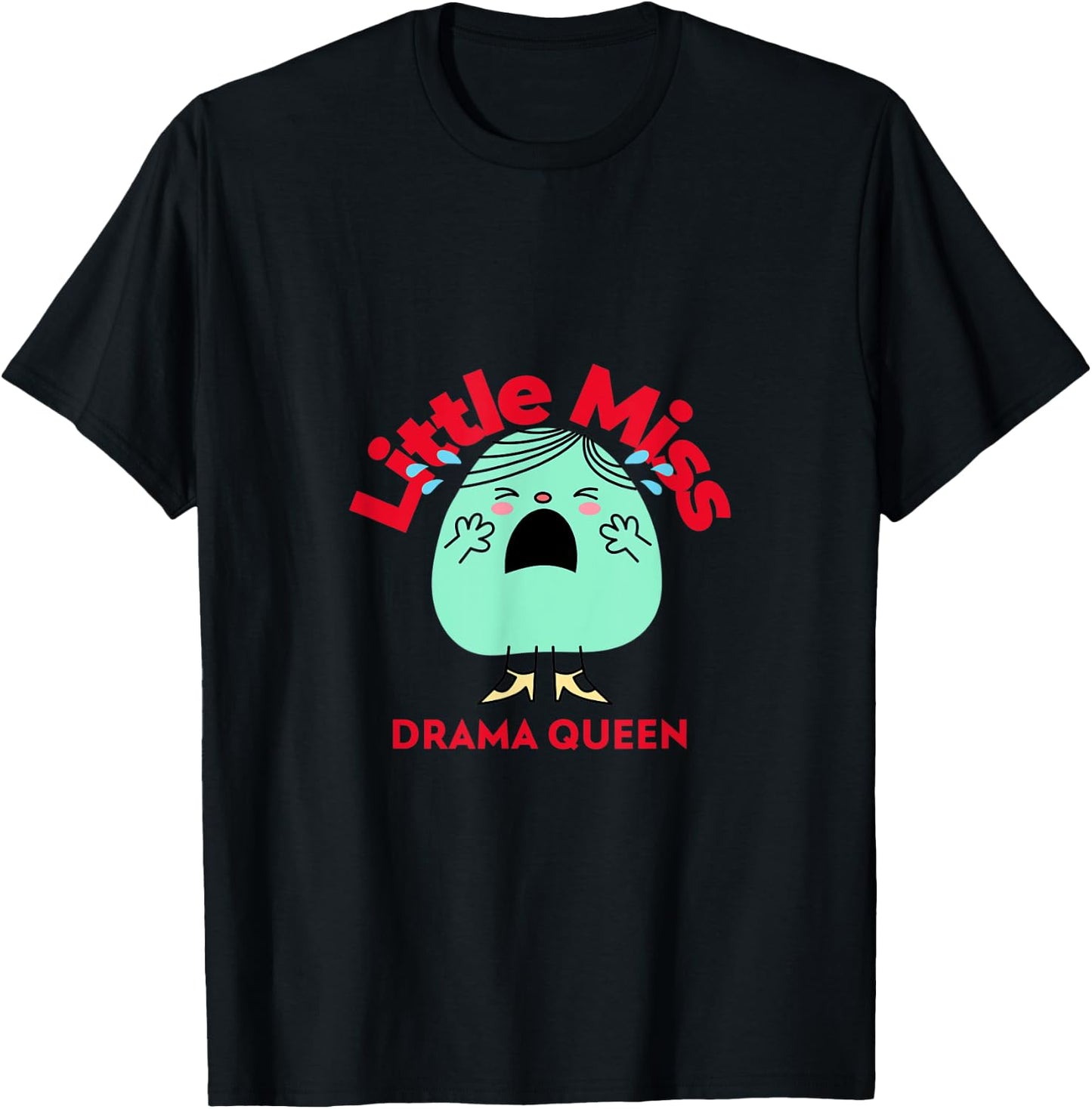 Funny Sarcastic Little Miss Drama Queen Girlfriend Gift T-Shirt - T-Shirt | Black