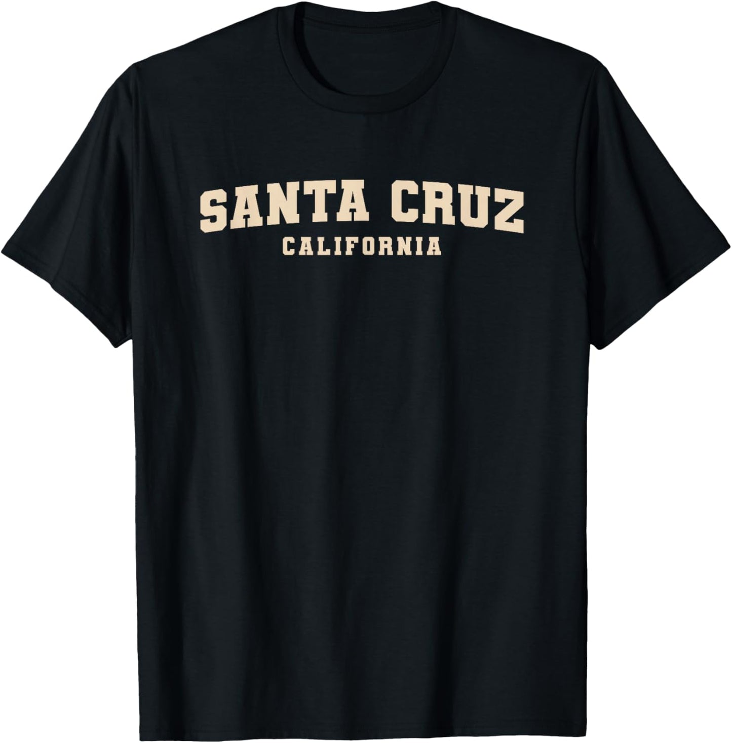 Retro Vintage Surfing & Skateboard Graphic Design Santa Cruz T-Shirt - T-Shirt | Black