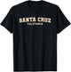 Retro Vintage Surfing & Skateboard Graphic Design Santa Cruz T-Shirt - T-Shirt | Black