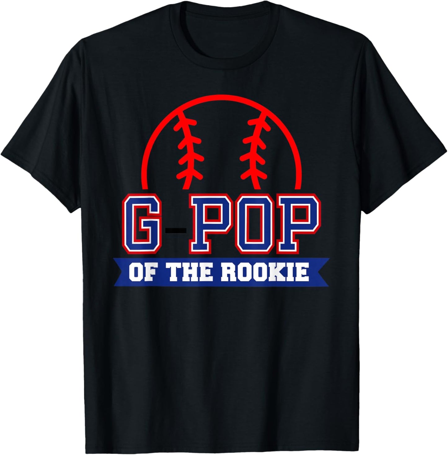 G-Pop of Rookie 1st Birthday Baseball Theme Matching Party T-Shirt - T-Shirt | Black