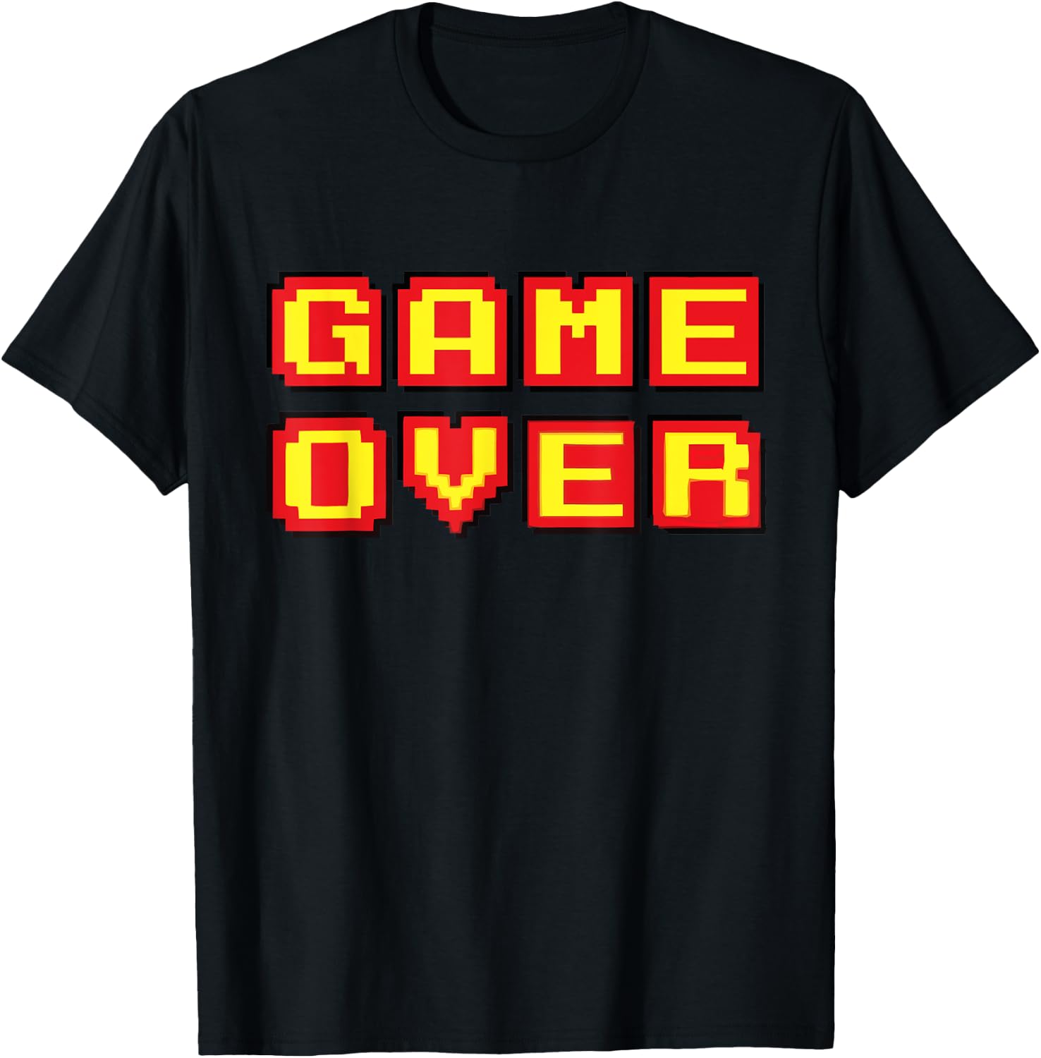 Game Over Vintage Retro Video Games Gaming gift arcade T-Shirt - T-Shirt | Black